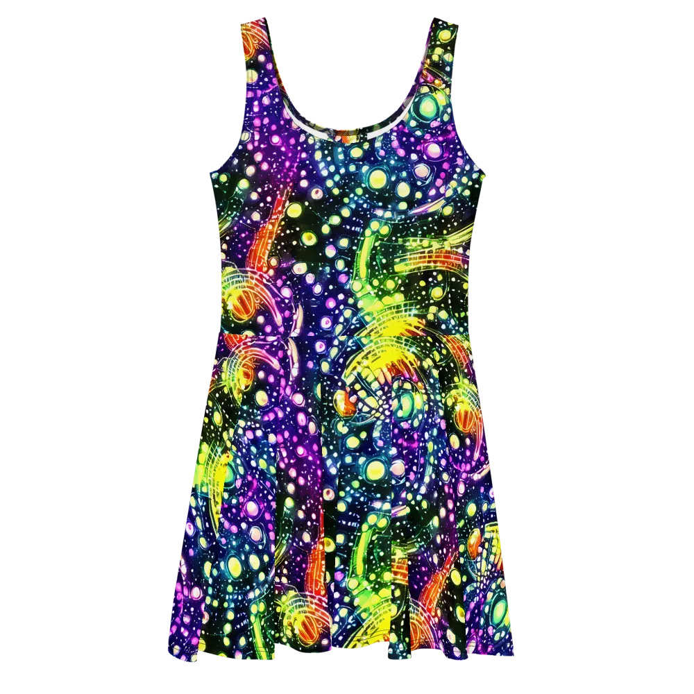 Infinite Prism on Skater Dress — Front