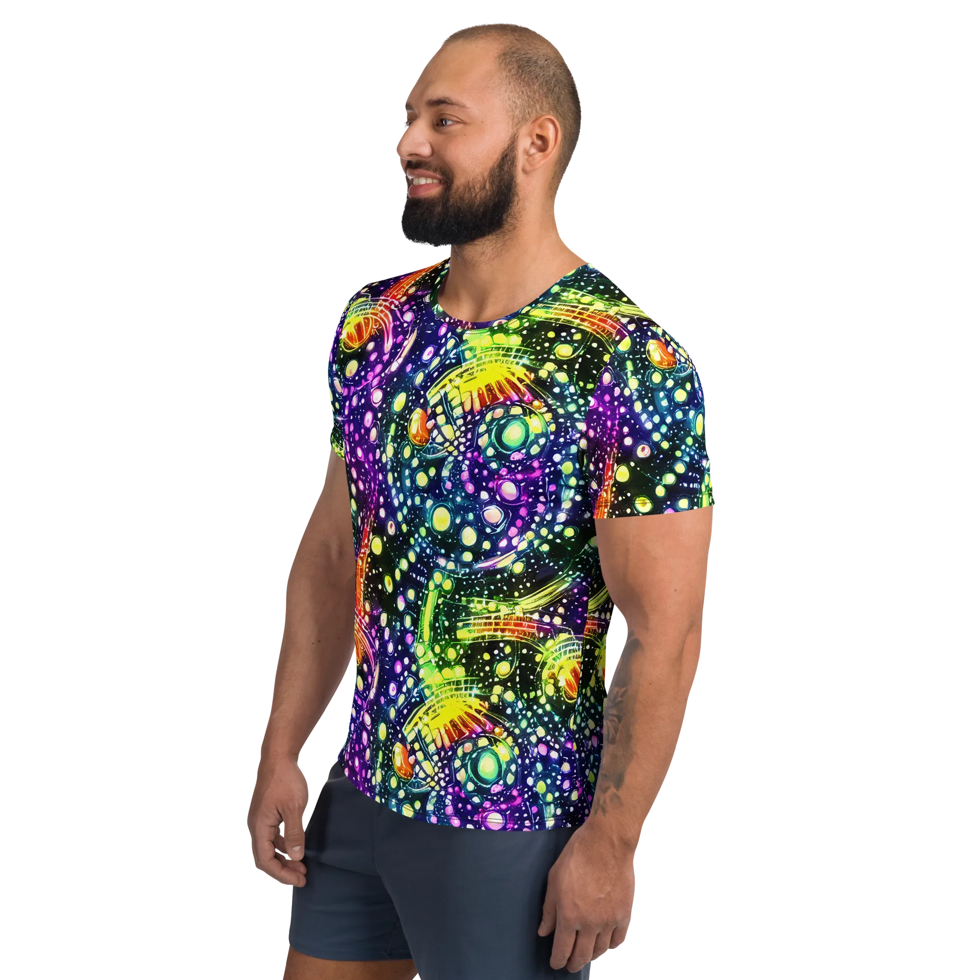 Infinite Prism on Men's Athletic T-Shirt — Left