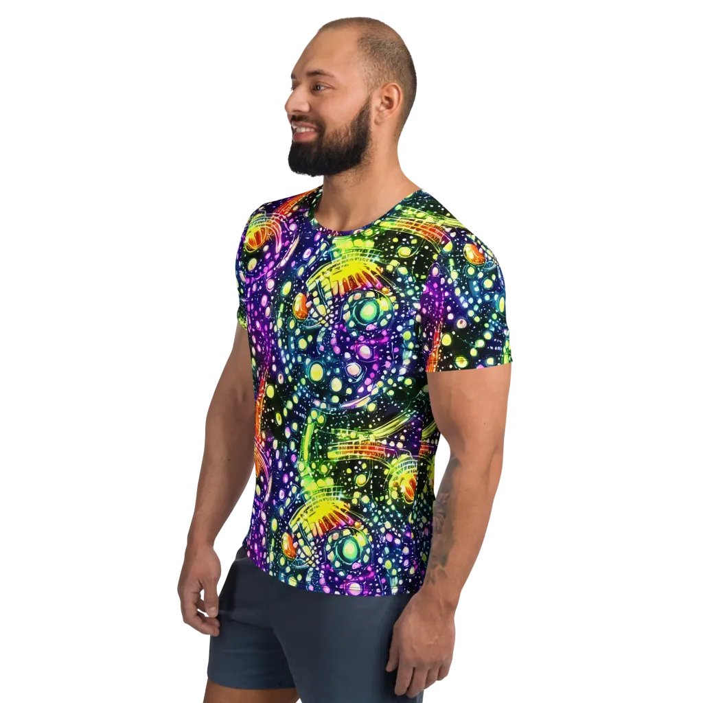 Infinite Prism on Men's Athletic T-Shirt — Left