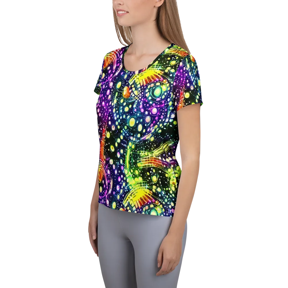 Infinite Prism on Women's Athletic T-Shirt — Left