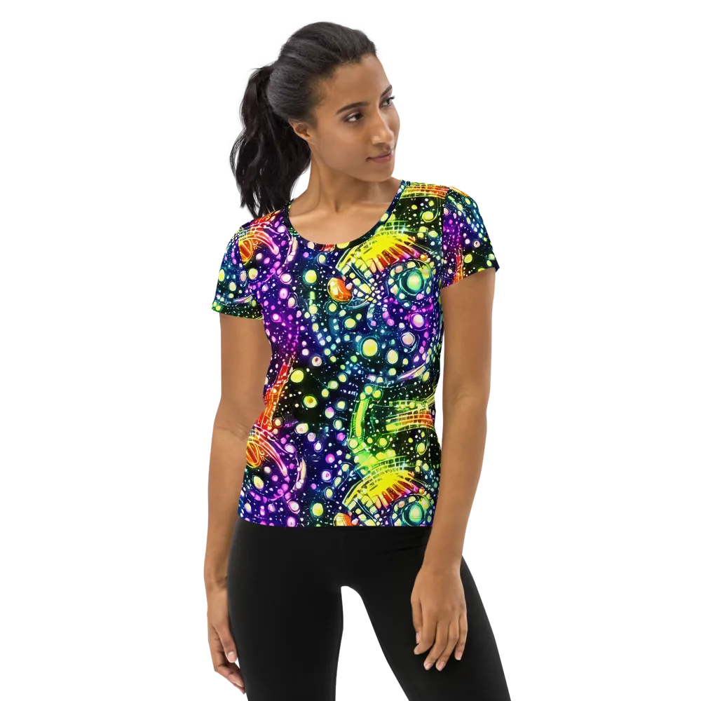 Infinite Prism on Women's Athletic T-Shirt — Front