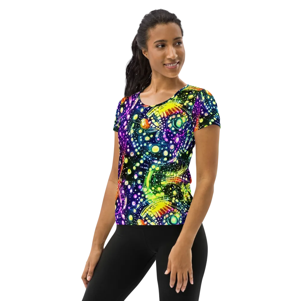 Infinite Prism on Women's Athletic T-Shirt — Left