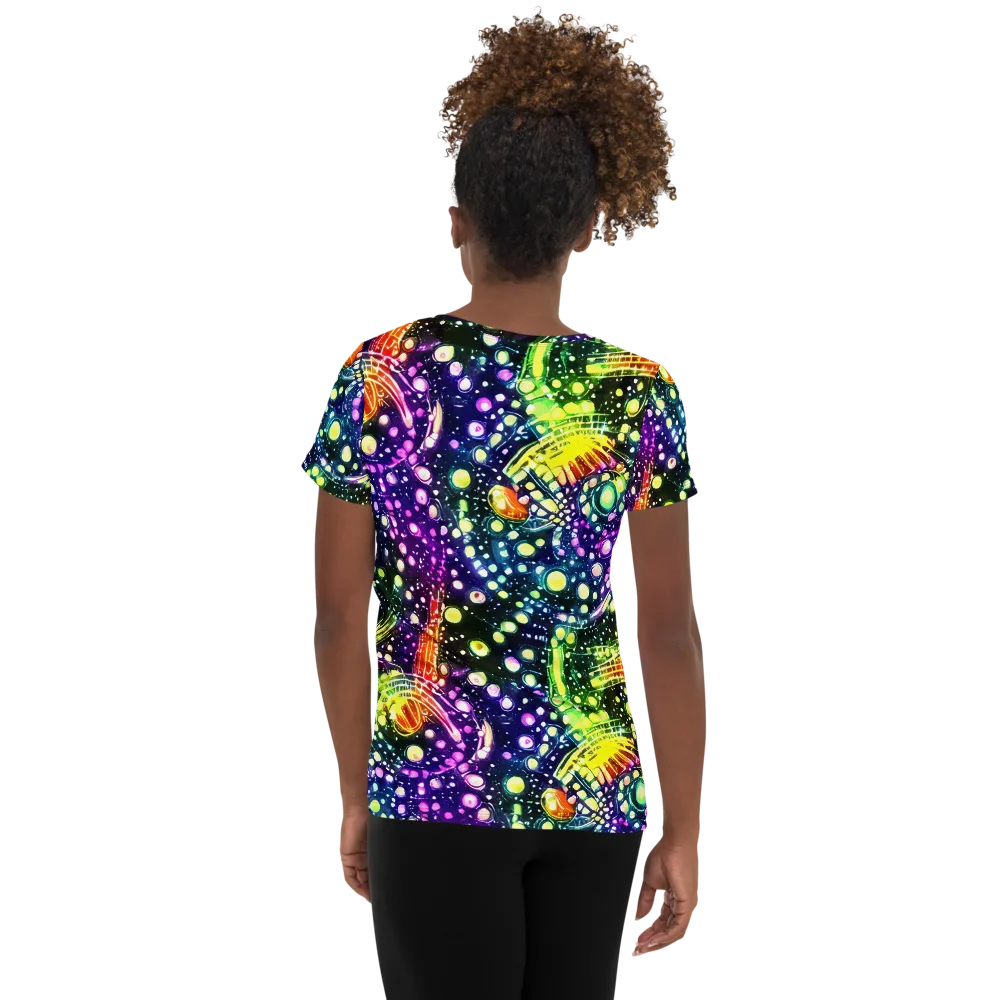 Infinite Prism on Women's Athletic T-Shirt — Back