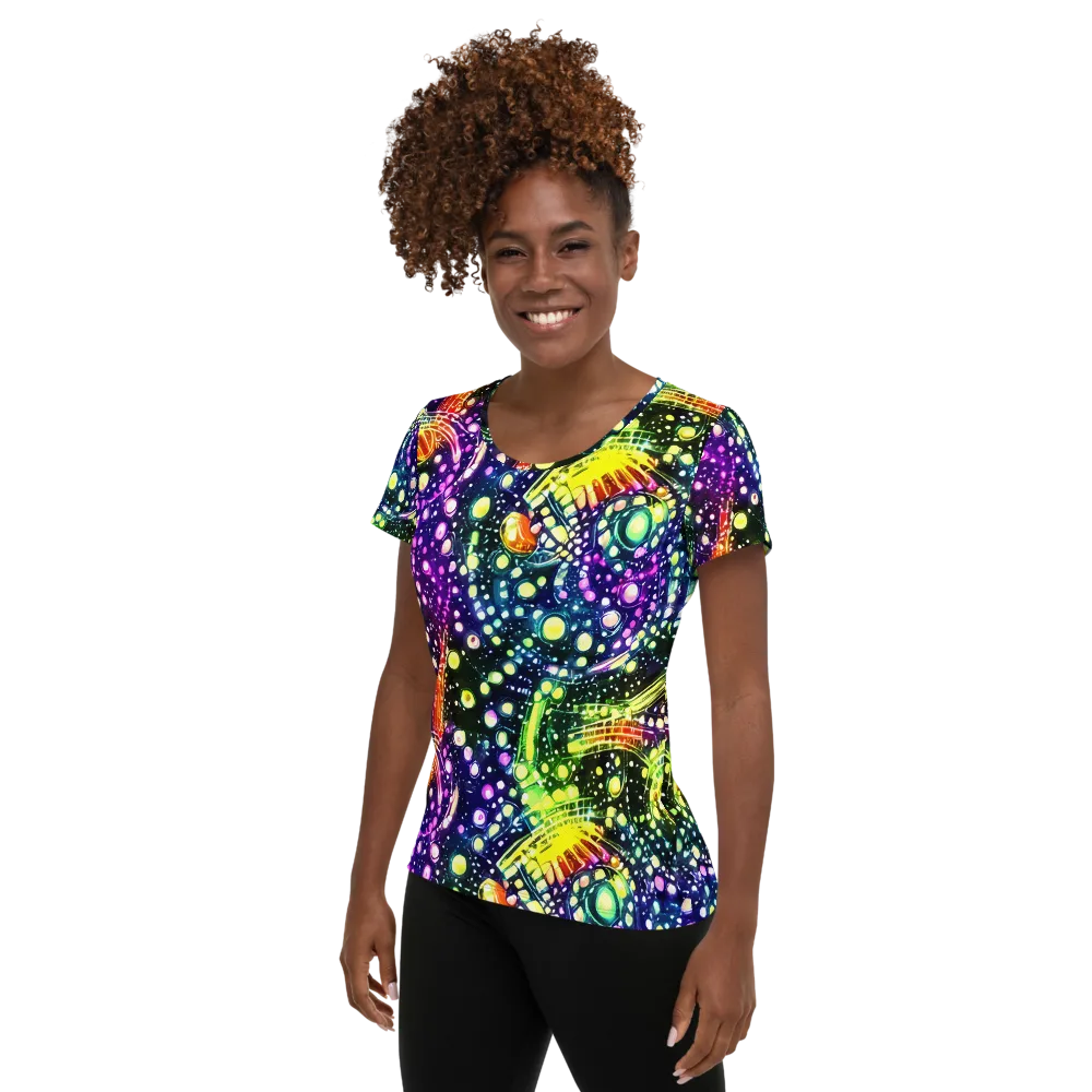 Infinite Prism on Women's Athletic T-Shirt — Left