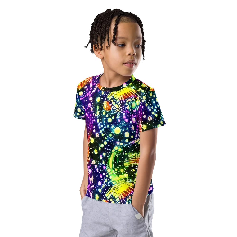 Infinite Prism on Kids Crew Neck T-Shirt — Left Front