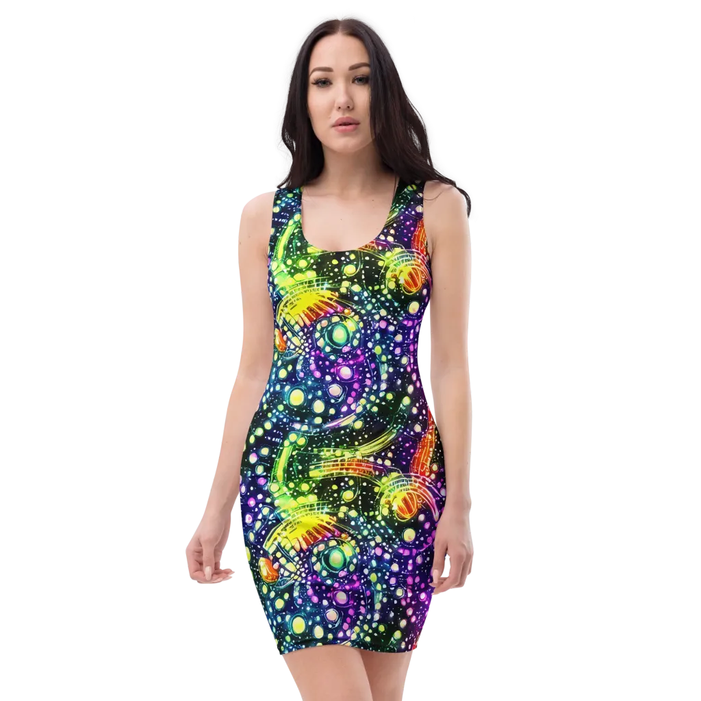 Infinite Prism on Bodycon Dress — Front