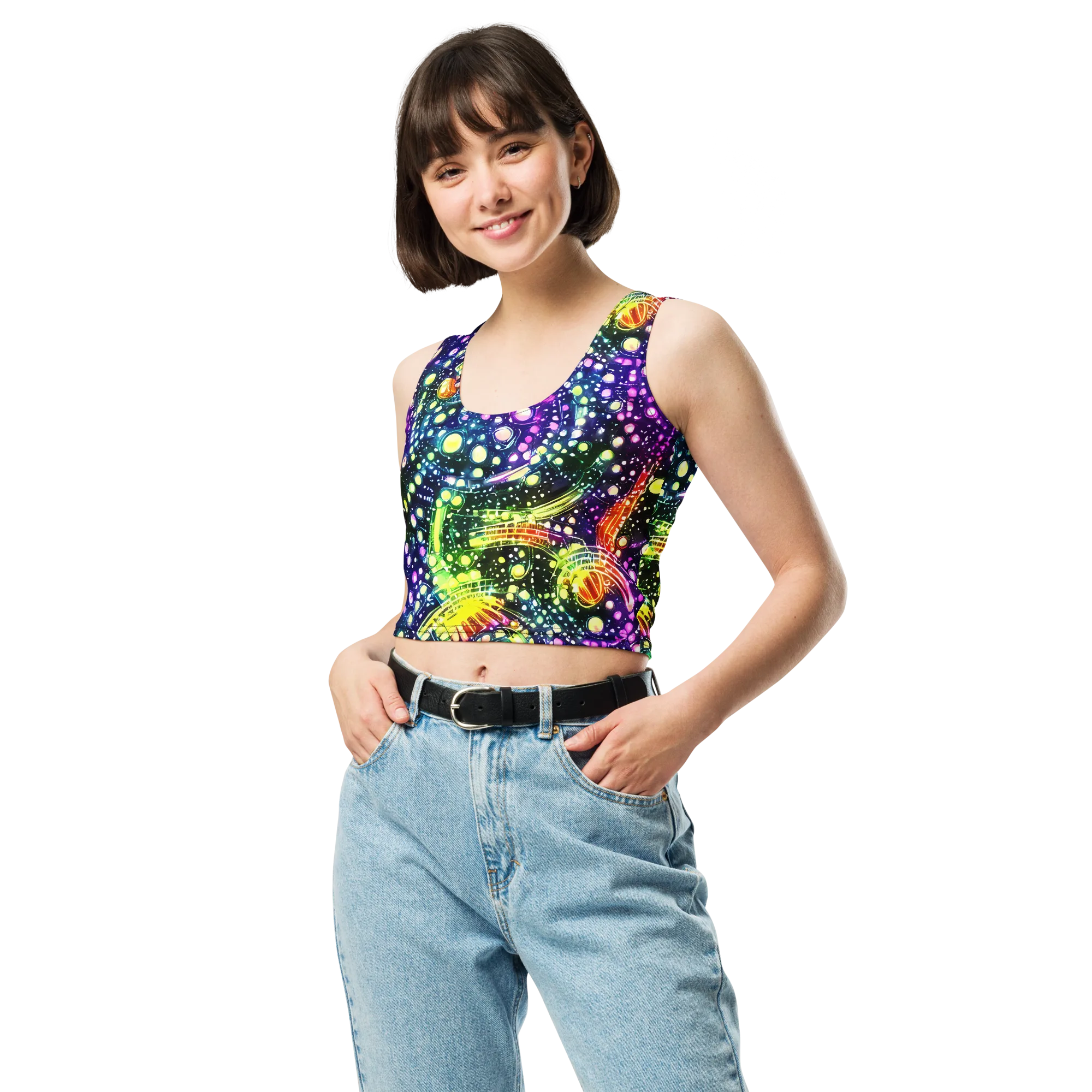 Infinite Prism on Crop Top — Front