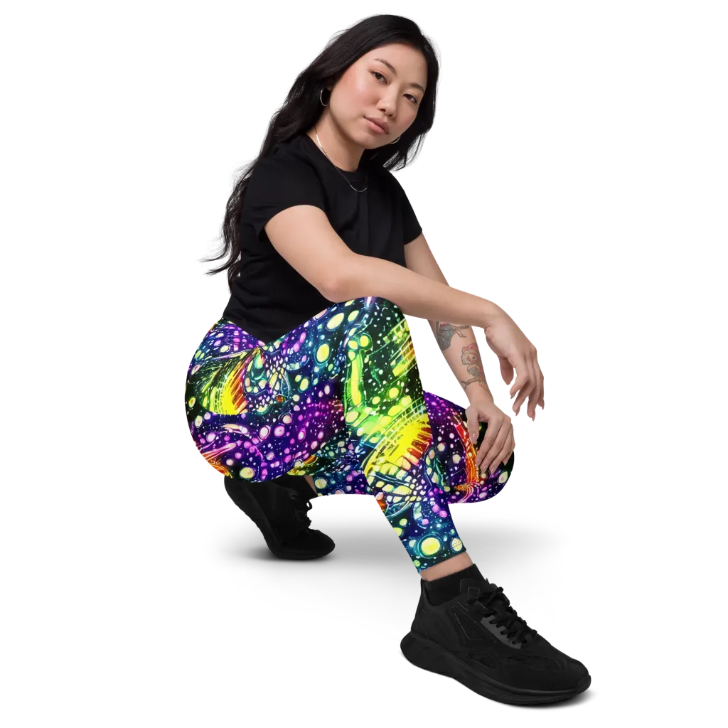 Infinite Prism on Leggings with Pockets — Right Front