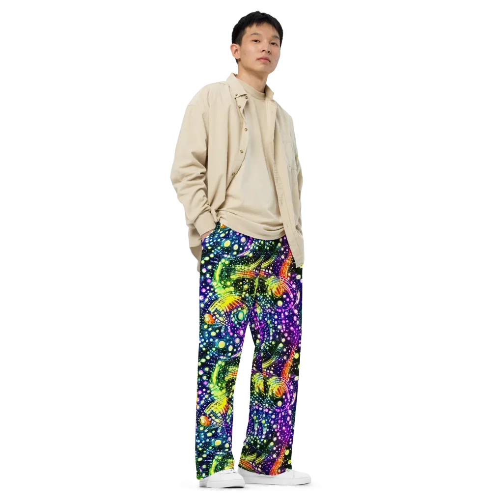 Infinite Prism on Wide-Leg Pants — Right Front