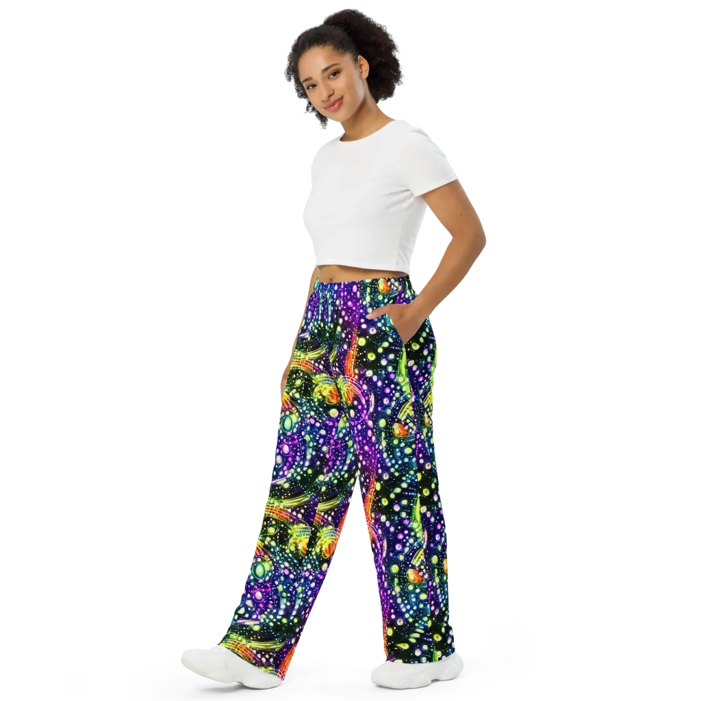 Infinite Prism on Wide-Leg Pants — Left Front