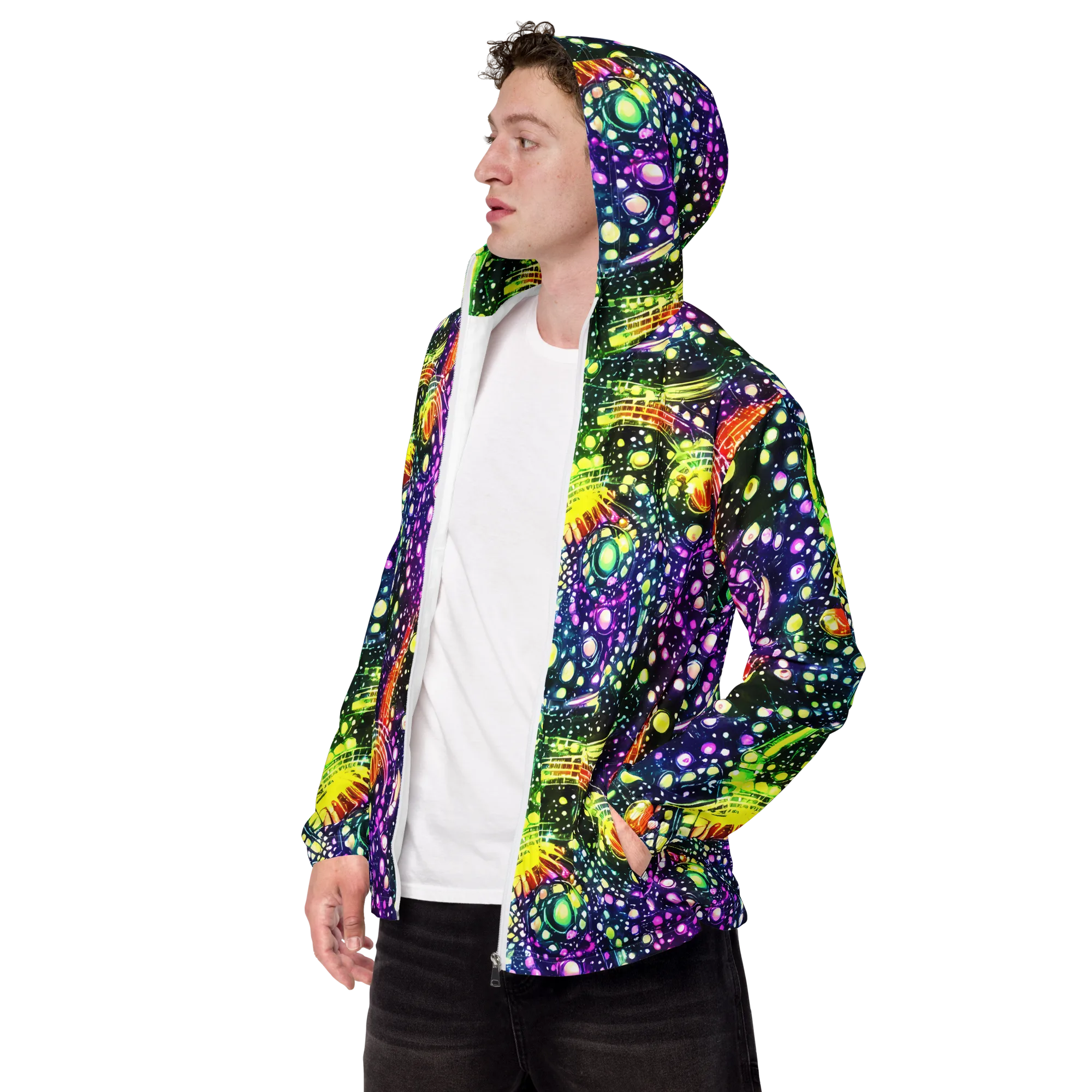 Infinite Prism on Men's Windbreaker — Left Front