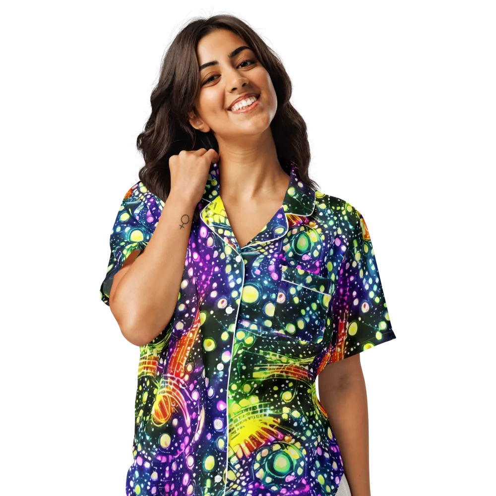 Infinite Prism on Women's Short Sleeve Pajama Top — Front