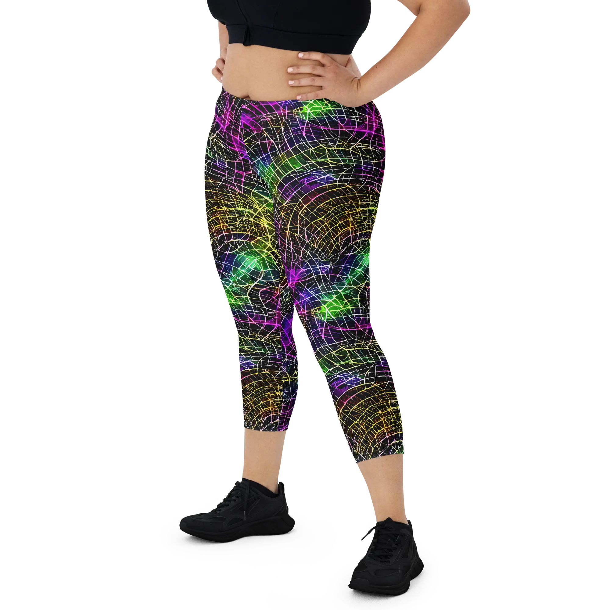 Cybercell on Capri Leggings — Front