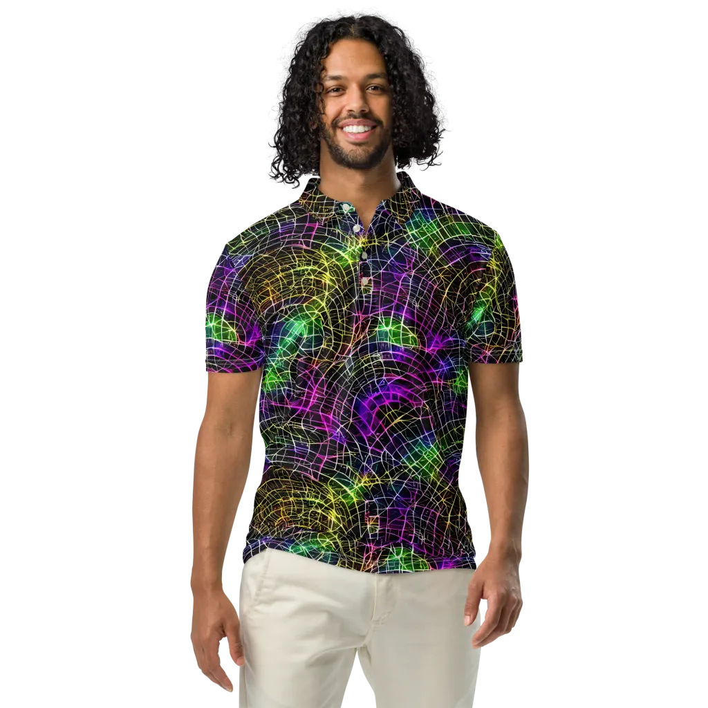 Cybercell on Men's Slim Fit Polo Shirt — Front