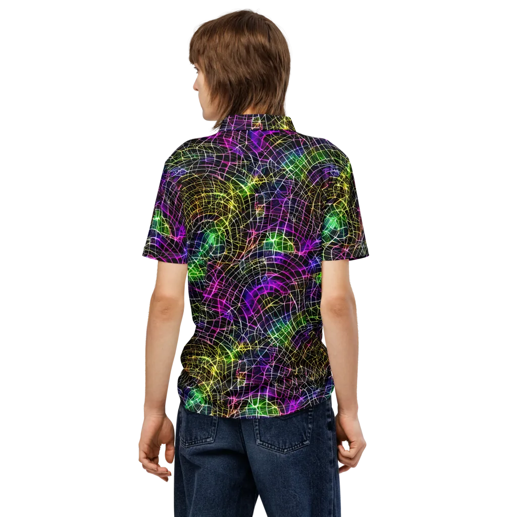 Cybercell on Men's Slim Fit Polo Shirt — Back