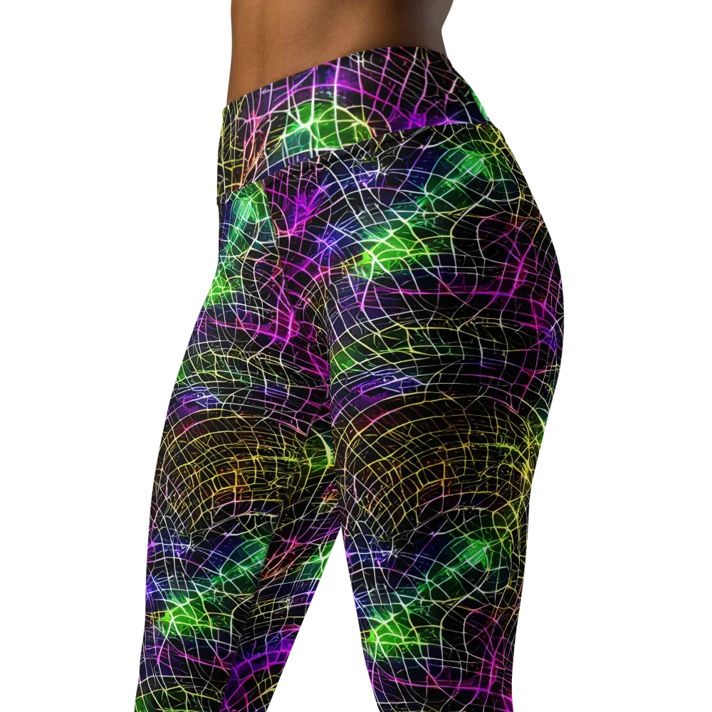 Cybercell on Yoga Leggings — Left Front