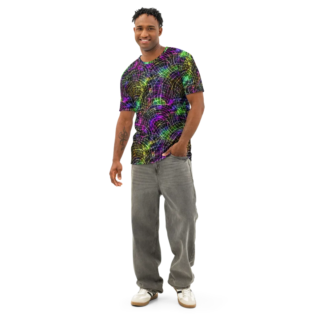 Cybercell on Men's Cotton Crew Neck T-Shirt — Front