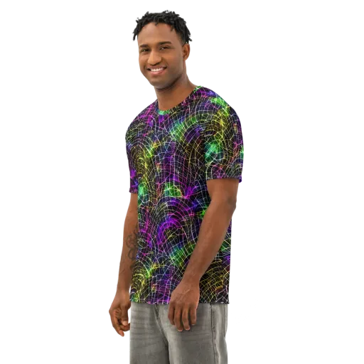 Cybercell on a Men's Cotton Crew Neck T-Shirt