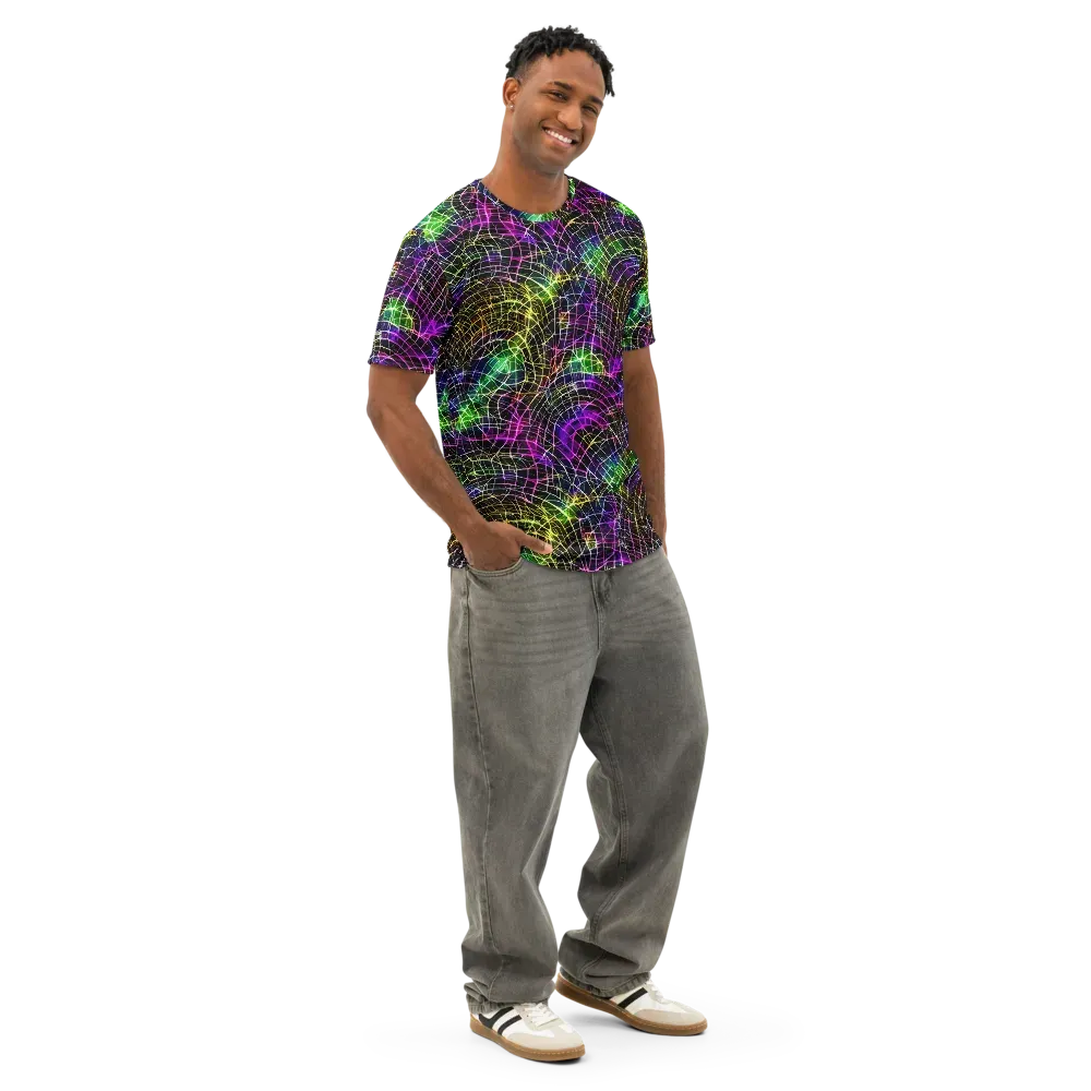 Cybercell on Men's Cotton Crew Neck T-Shirt — Right Front