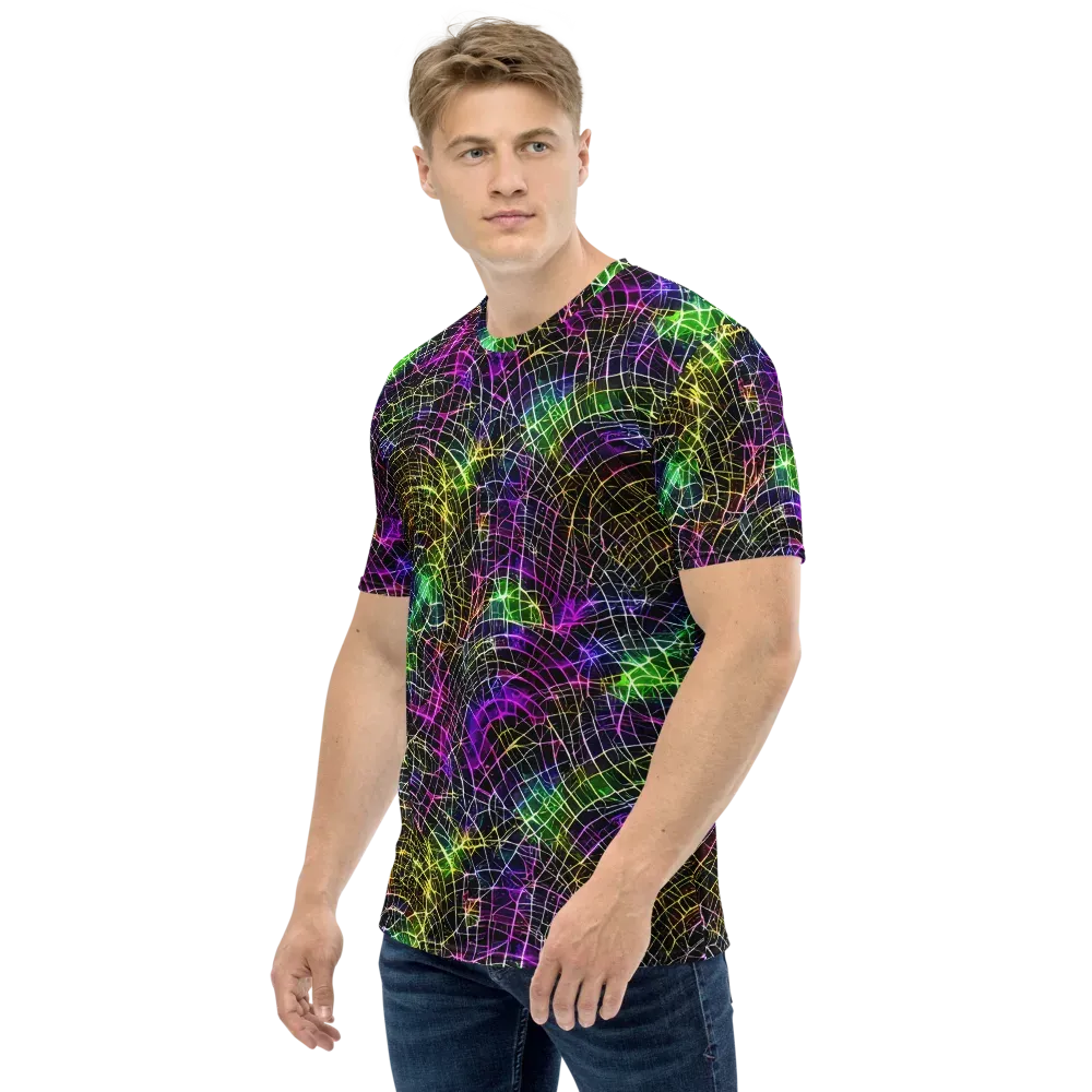 Cybercell on Men's Crew Neck T-Shirt — Left