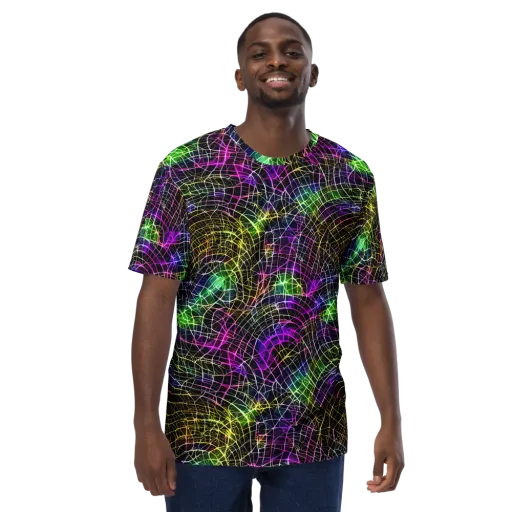 Cybercell on a Men's Crew Neck T-Shirt