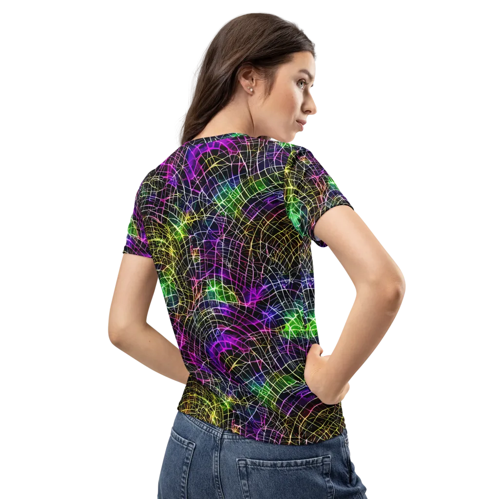 Cybercell on Women's Crew Neck T-Shirt — Back