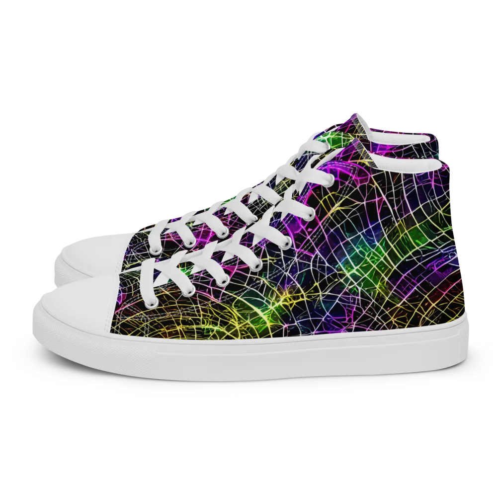 Cybercell on Women's High Top Canvas Shoes — Left