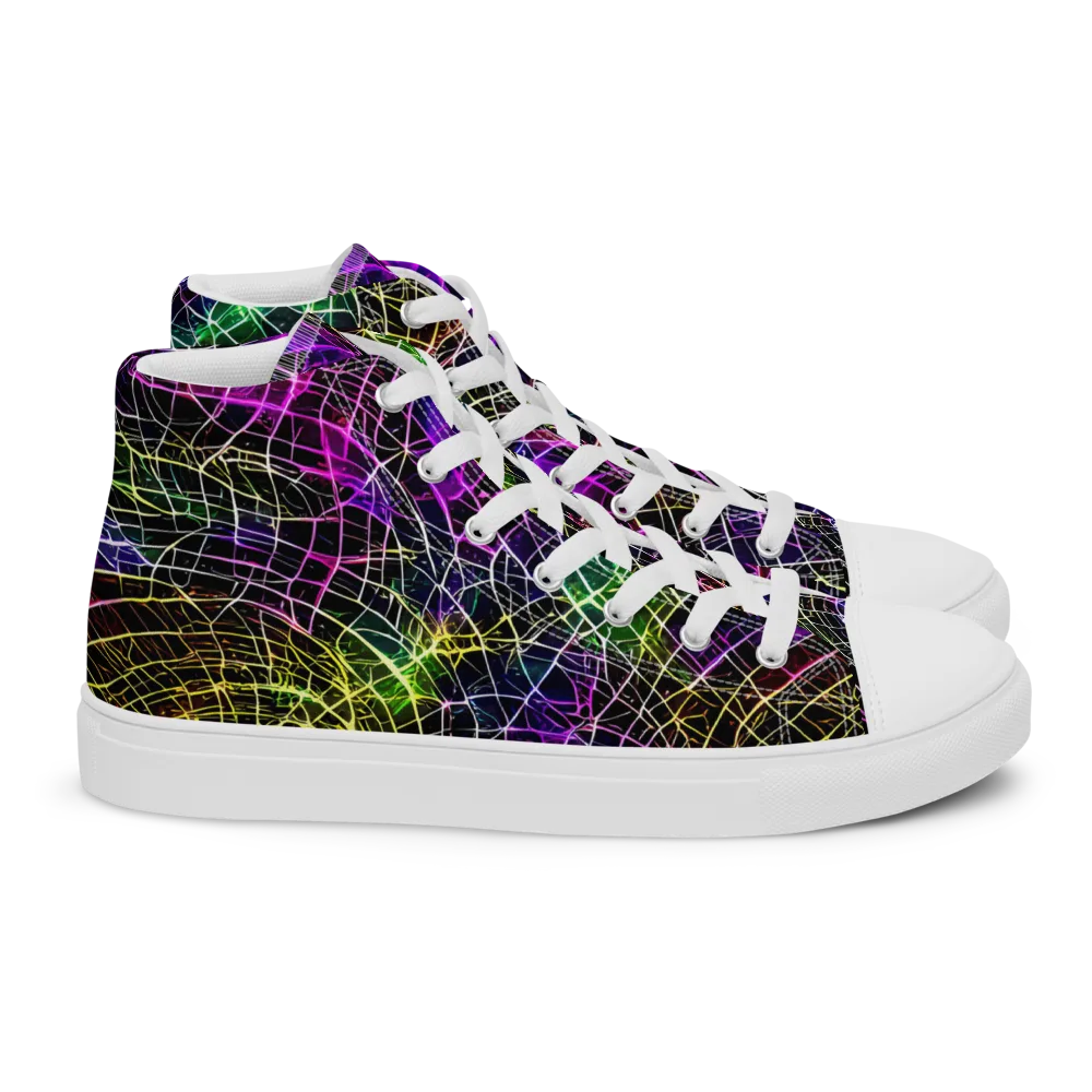 Cybercell on Women's High Top Canvas Shoes — Right
