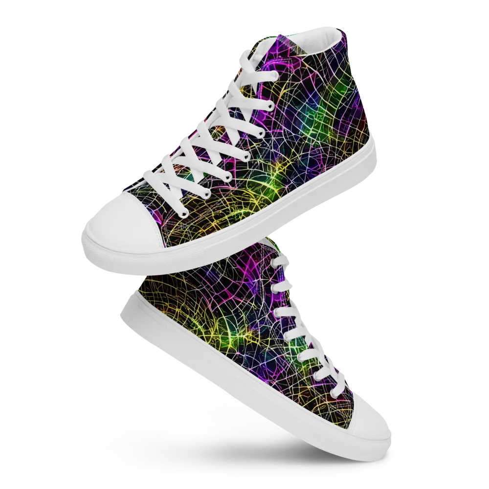 Cybercell on Women's High Top Canvas Shoes — Front