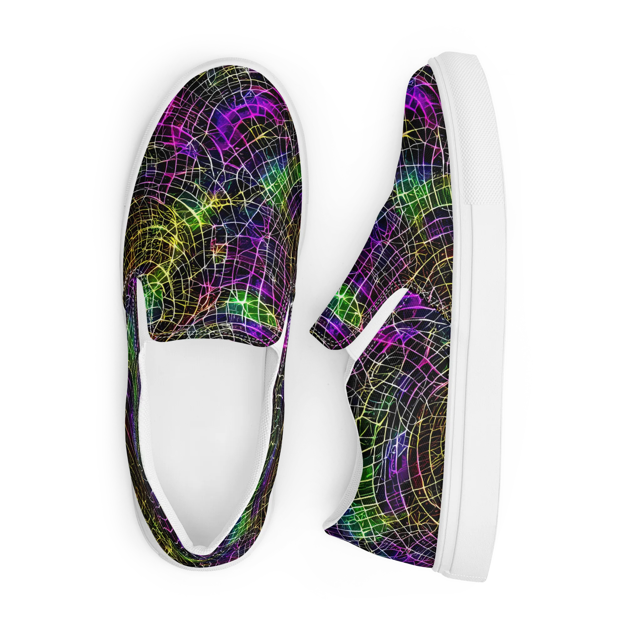 Cybercell on Men's Slip-On Canvas Shoes — Front