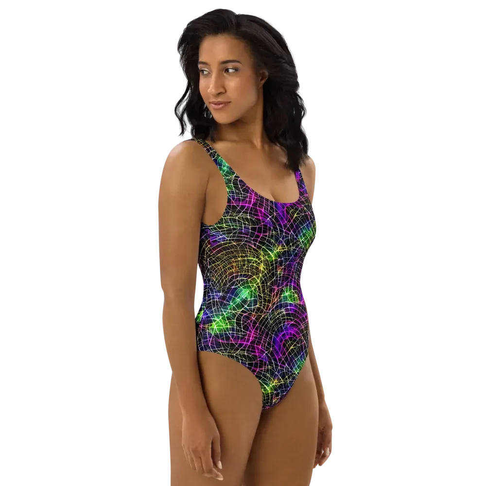 Cybercell on One-Piece Swimsuit — Right