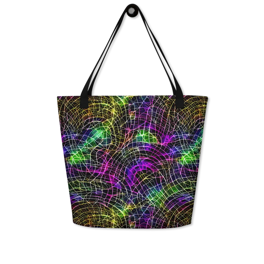 Cybercell on Large Tote Bag W/ Pocket — Front