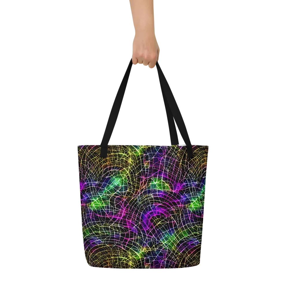 Cybercell on Large Tote Bag W/ Pocket — Front