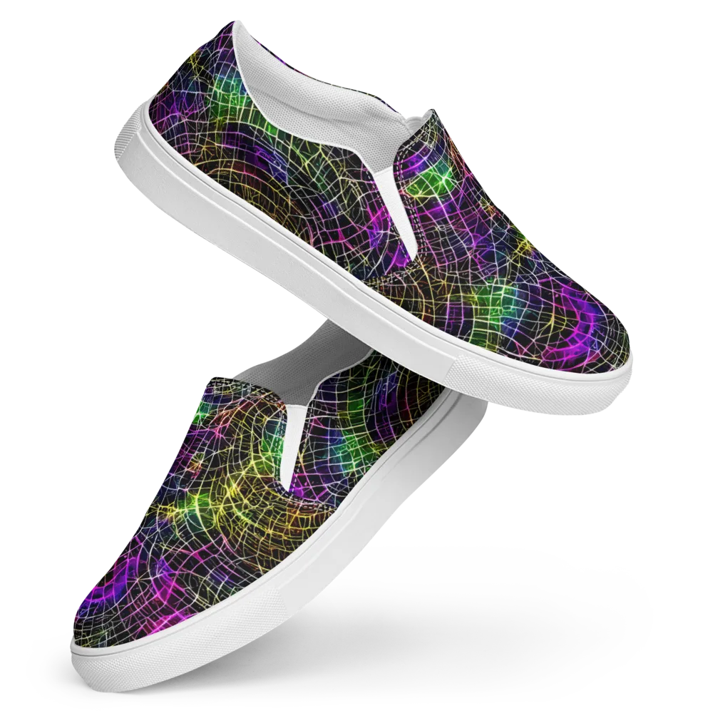 Cybercell on Women's Slip-On Canvas Shoes — Front