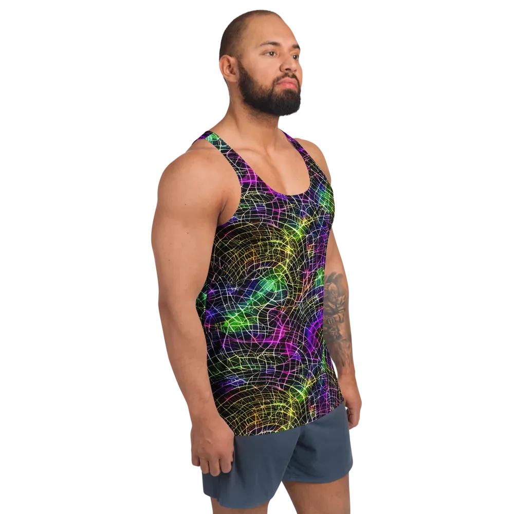 Cybercell on Men's Tank Top — Right Front