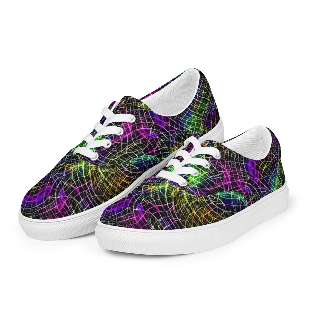 Cybercell on Men's Lace-Up Canvas Shoes — Left Front