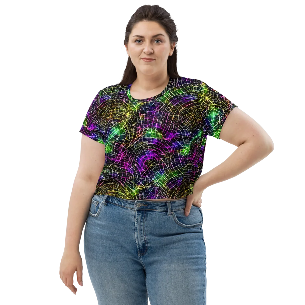 Cybercell on Crop Tee — Front