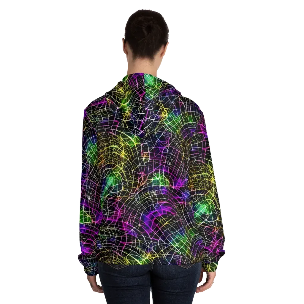 Cybercell on Women's Full-Zip Hoodie — Back On Person