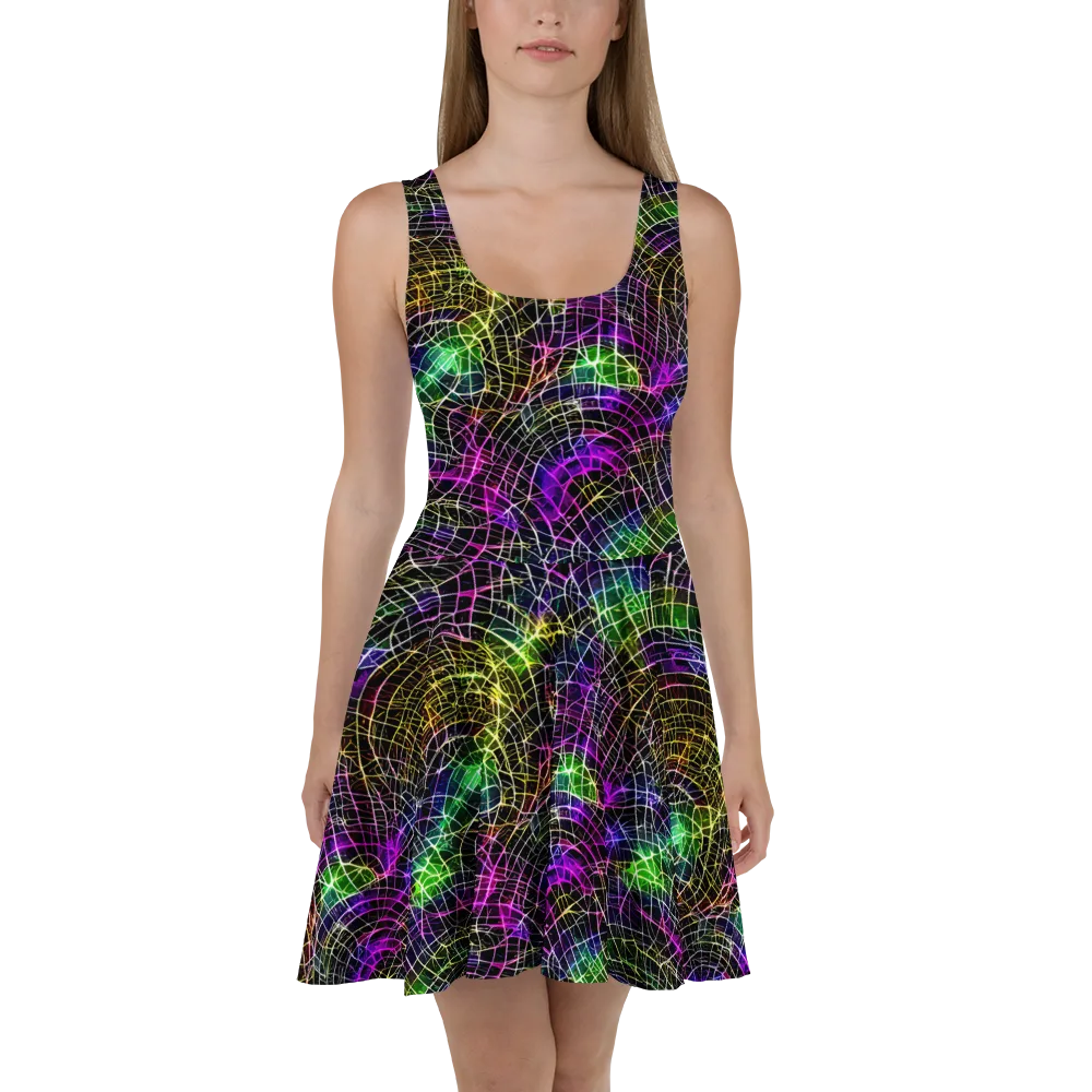 Cybercell on Skater Dress — Front
