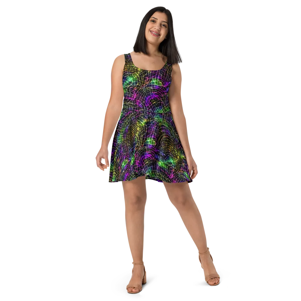 Cybercell on Skater Dress — Front