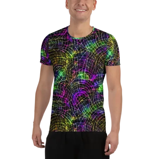 Cybercell on a Men's Athletic T-Shirt