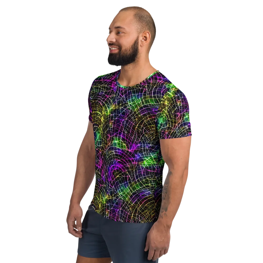 Cybercell on Men's Athletic T-Shirt — Left