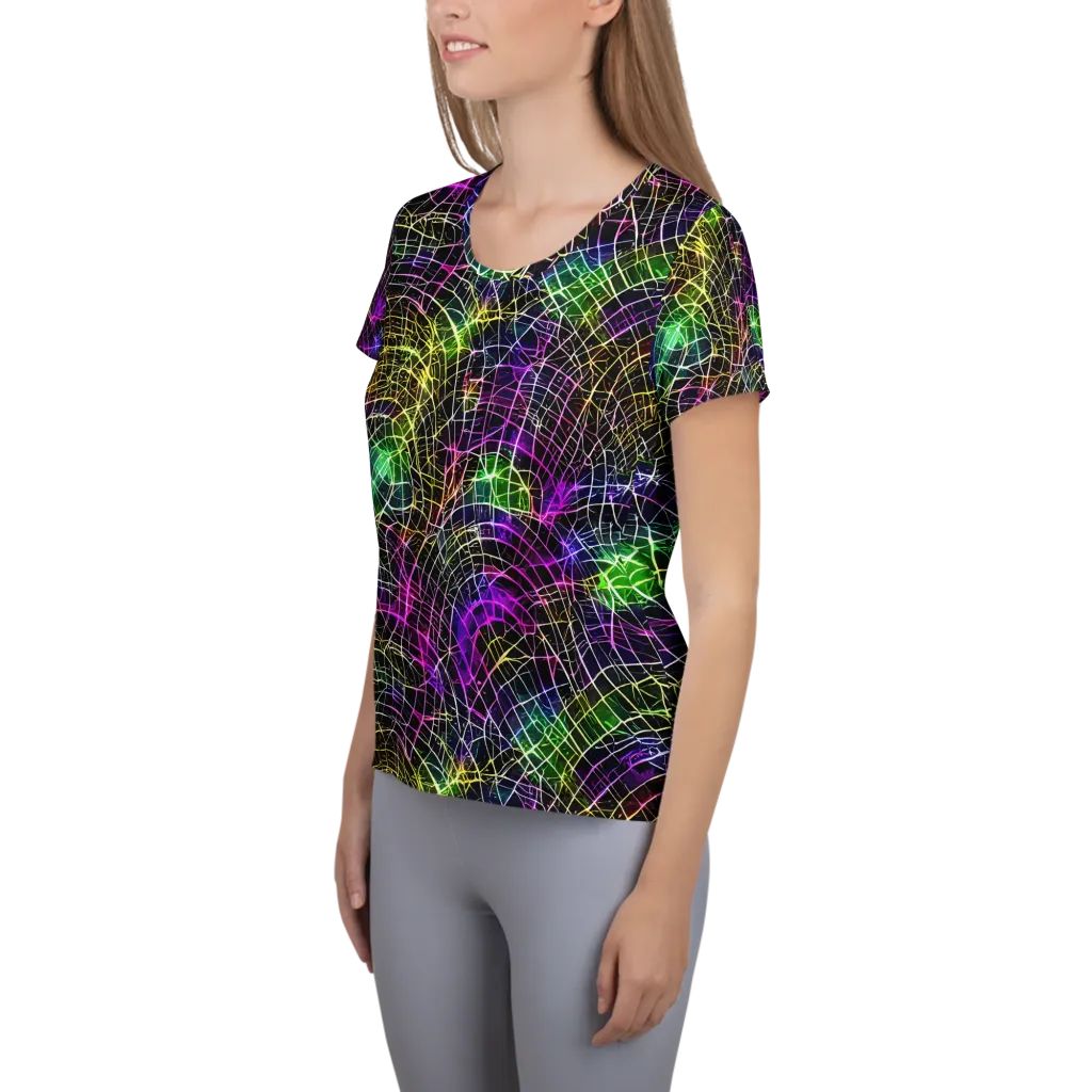 Cybercell on Women's Athletic T-Shirt — Left