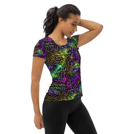 Cybercell on a Women's Athletic T-Shirt