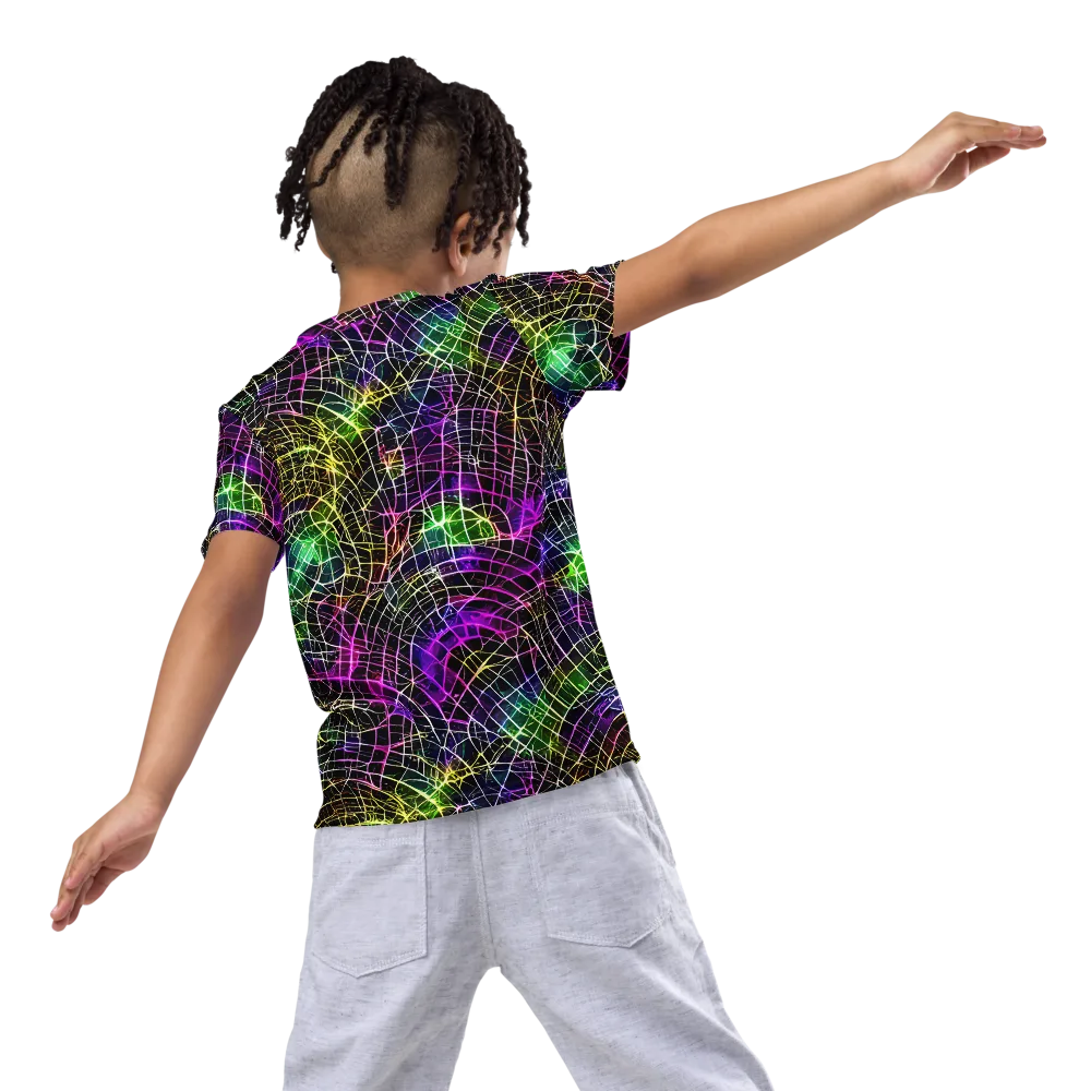 Cybercell on Kids Crew Neck T-Shirt — Back
