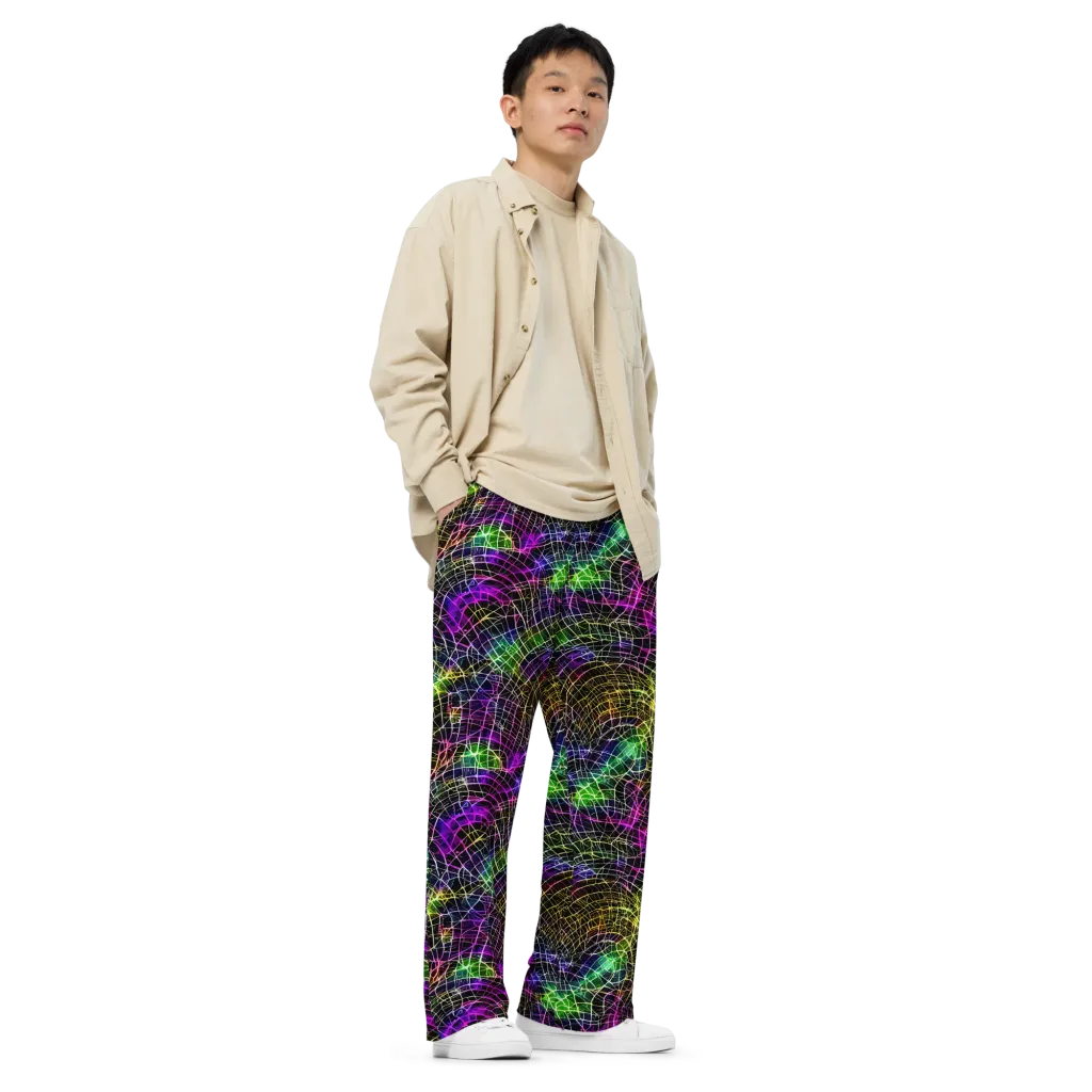 Cybercell on Wide-Leg Pants — Right Front