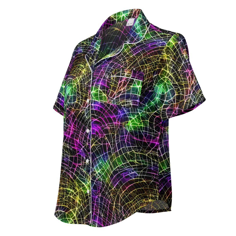 Cybercell on Women's Short Sleeve Pajama Top — Left Front