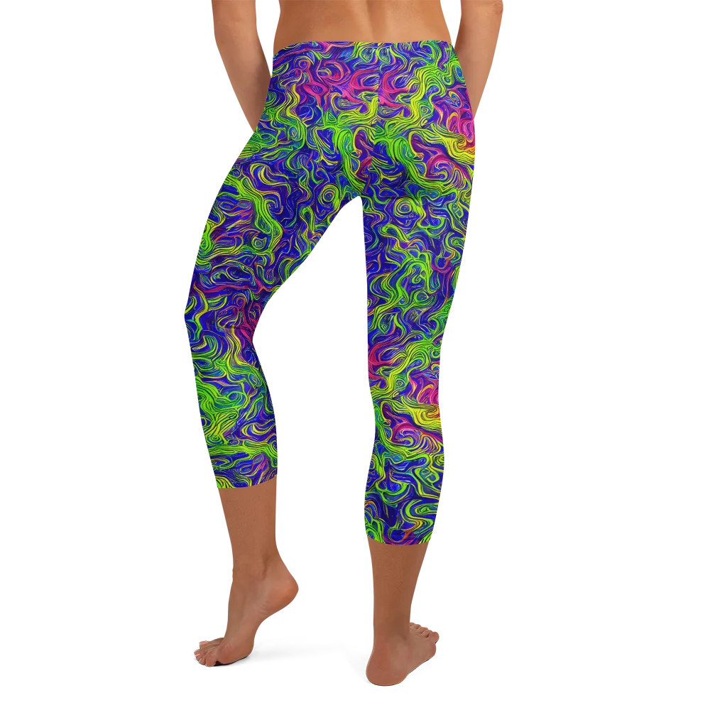 Cosmic Contour on Capri Leggings — Back