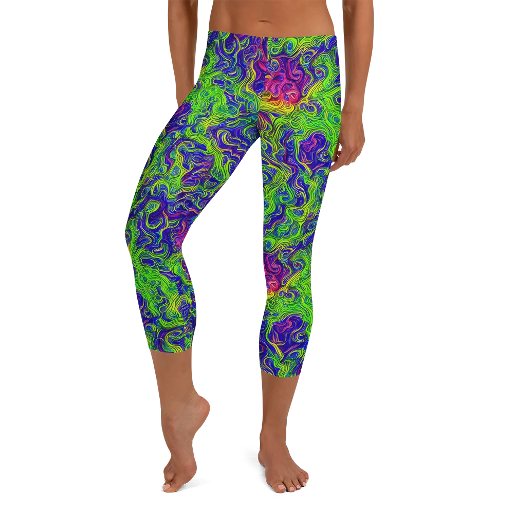 Cosmic Contour on Capri Leggings — Front
