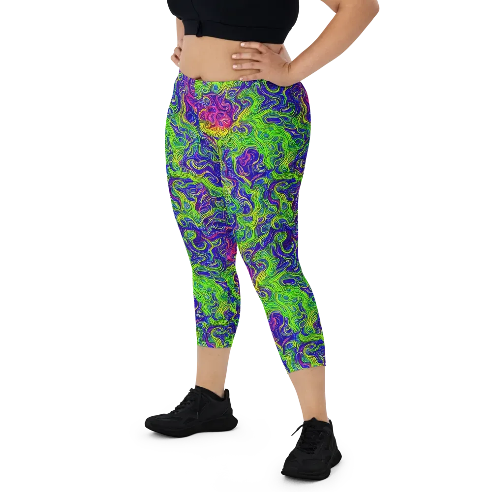 Cosmic Contour on Capri Leggings — Front